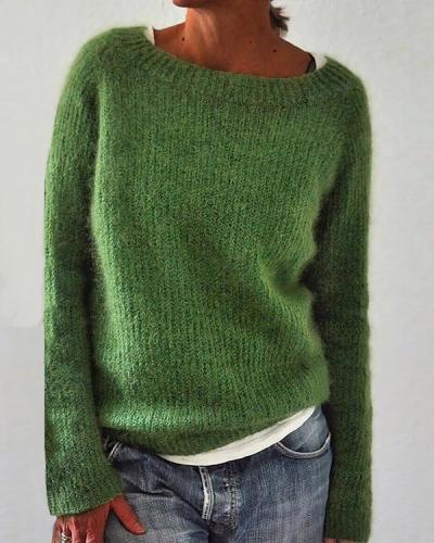 SOLID KNITTED SWEATERS PLUS SIZE PULLOVERS JUMPERS