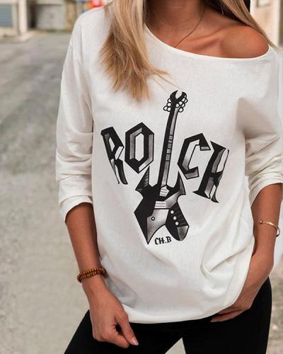 Women Print Casual Round Neckline T-Shirts