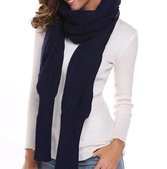 In-style Knit Scarf with Sleeves