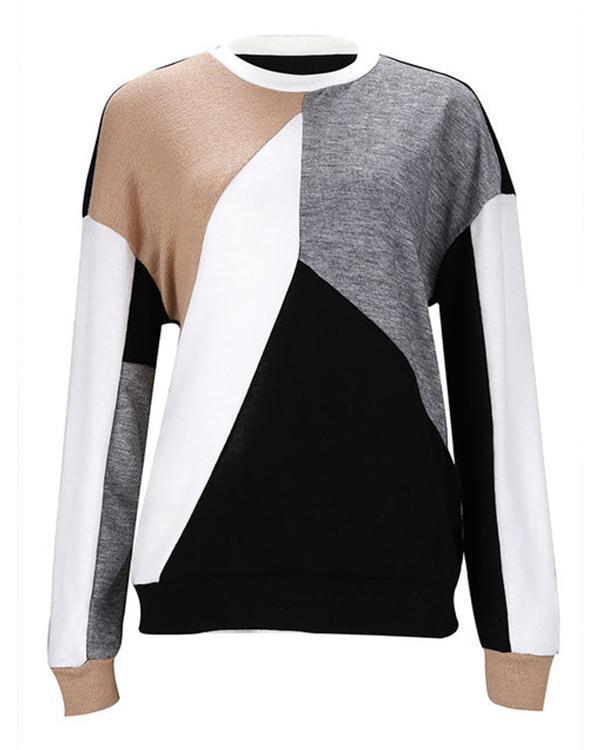 Color-Block Geometric Women's Sweaters