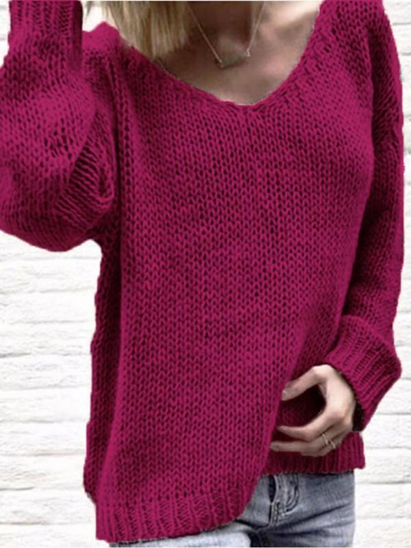 Knitted Casual Long Sleeve Sweater