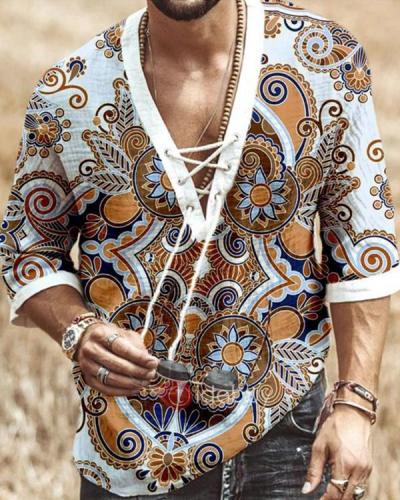 Men's Print T-shirt With Sleeves