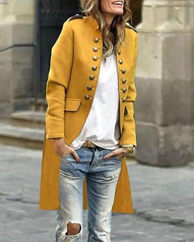 Mid Length Women  Fashion Officer Jacket