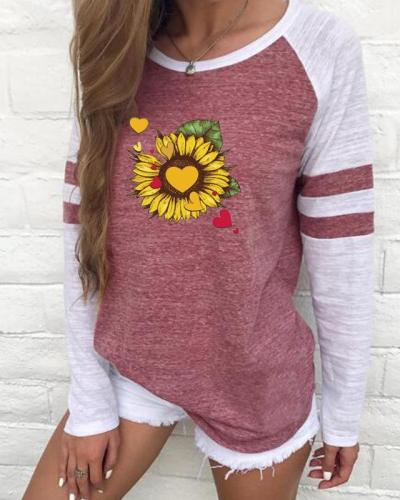 Sunflower Women Fall Round Neck  Casual Shirts & Tops