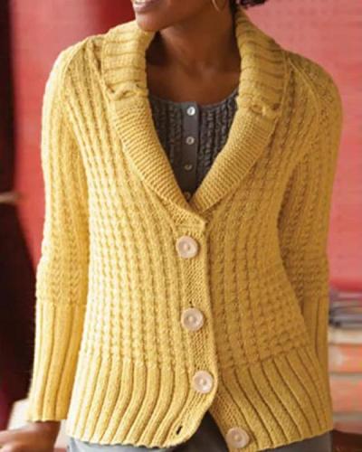 Vintage Plus Size Shawl Collar Sweater Cardigan