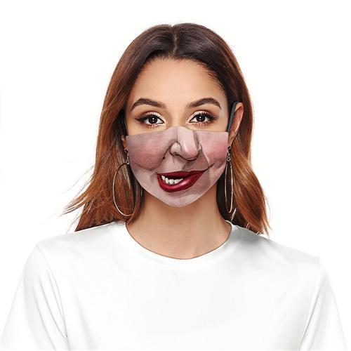 Face Emoji Print Breathable Mouth Mask