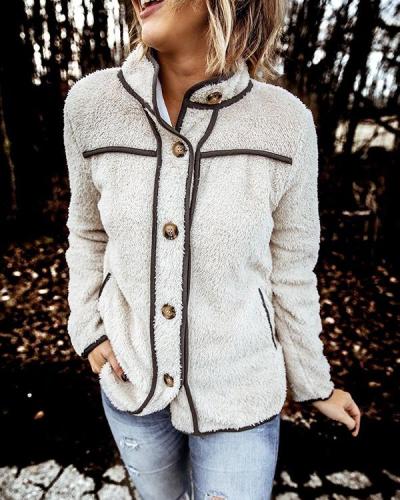 Women Casual Pocket Fur Coats