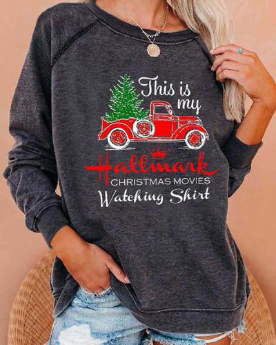 Christmas Print Cozy Sweatshirt