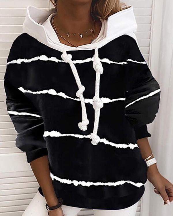 Cotton-Blend Striped Long Sleeve Shirts & Tops