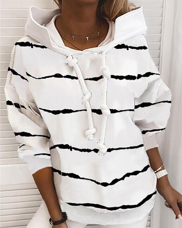 Cotton-Blend Striped Long Sleeve Shirts & Tops