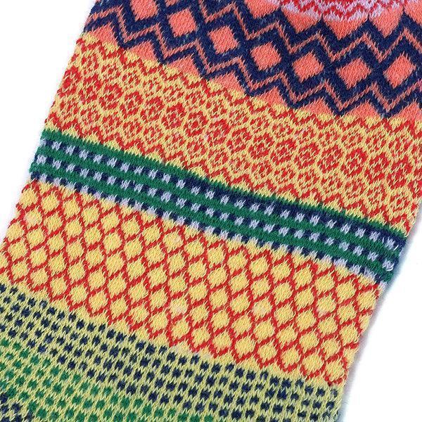 Men Women Couple Retro Cotton Striped Socks Design Multi-Color Fashion Casual Middle Tube Socks