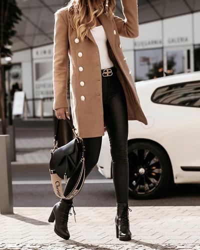 Women's Classic Double breasted Long Coat