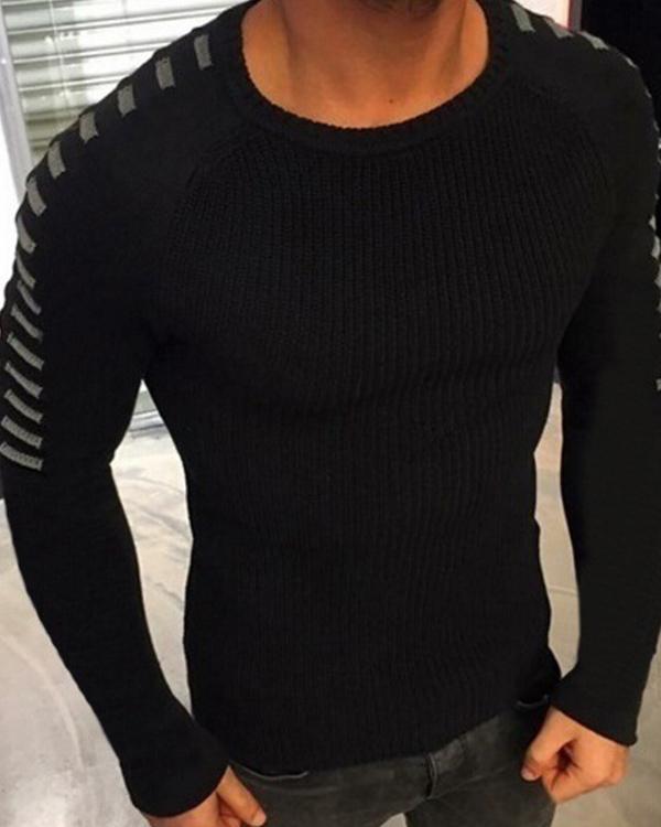 Men's  Basic Slim Long Sleeve Sweater