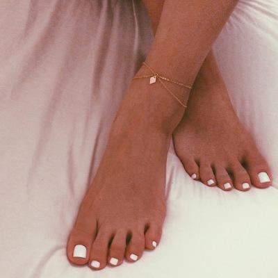 Diamond-shaped Double-layered Anklet