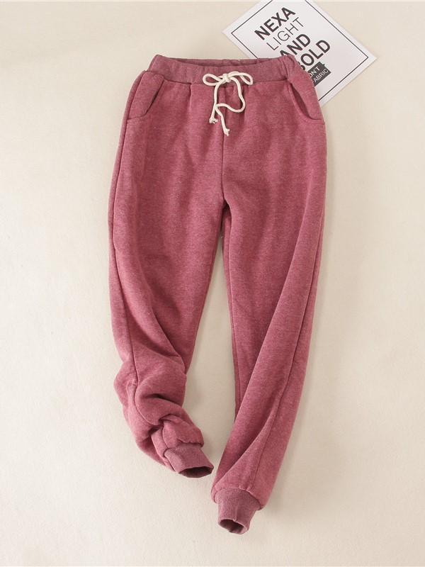 Cotton Casual Sport Super Soft Lined Jogger Sweatpants with Pockets