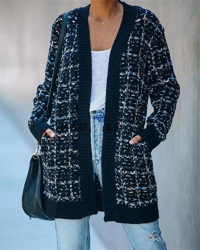 Women Pocket Chunky Knit Cardigan