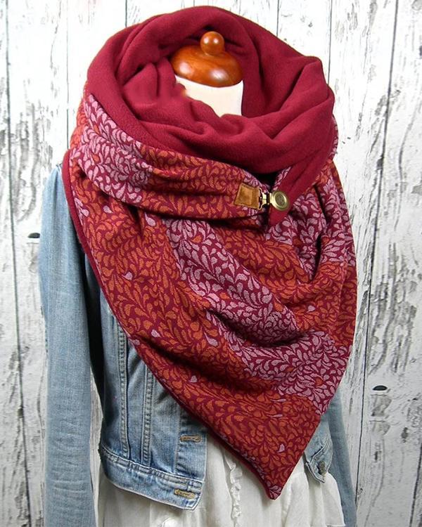 Women Printed Shawl Multi-purpose Neck Wrap Warm Scarf