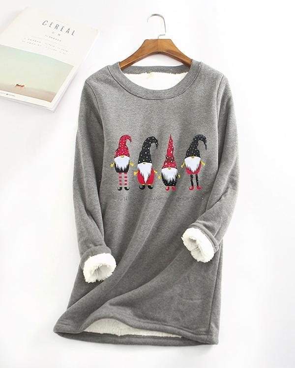 Leisure Sweatshirt Print Regular Fitted Long Sleeve Pullover Sweatshirt for Women