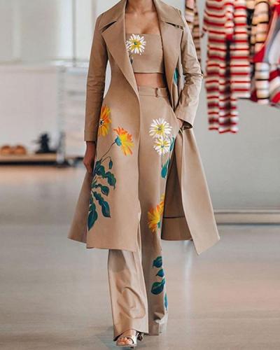 Women's Floral Print Fashion 3 Piece Sets