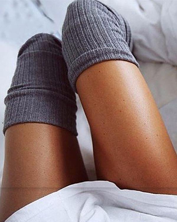 Knitted Over Knee Long Thigh-High Socks