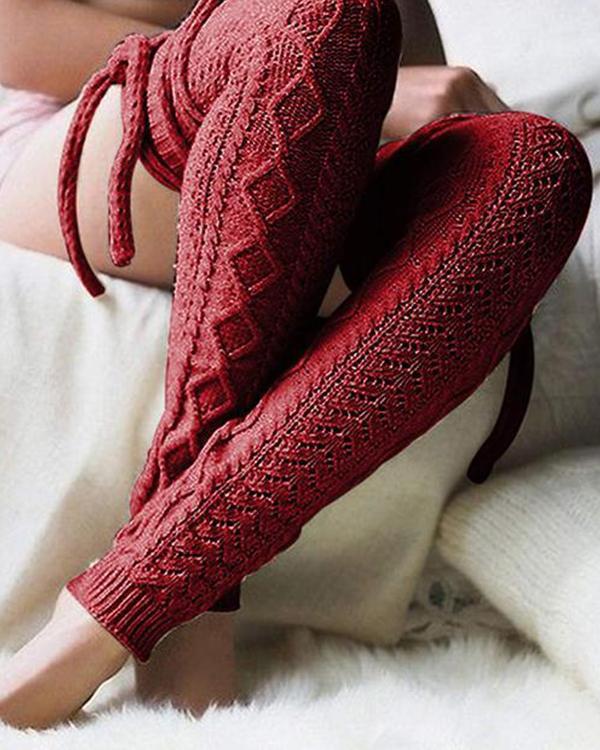 Knitted Over Knee High Thigh Socks