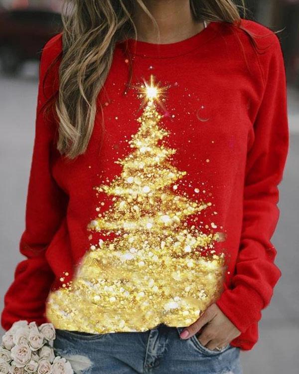 Fashion Shining Christmas Tree Sweatshirt