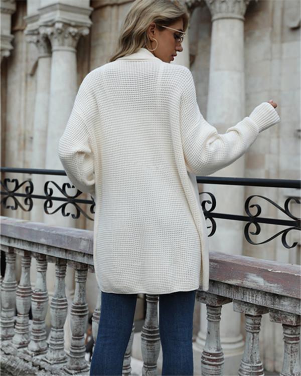 Solid Color Pocket Cardigan Sweater