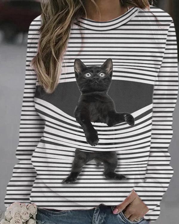 Cute Cat Women's Casual Shirt