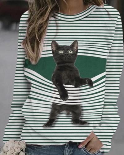 Cute Cat Women's Casual Shirt