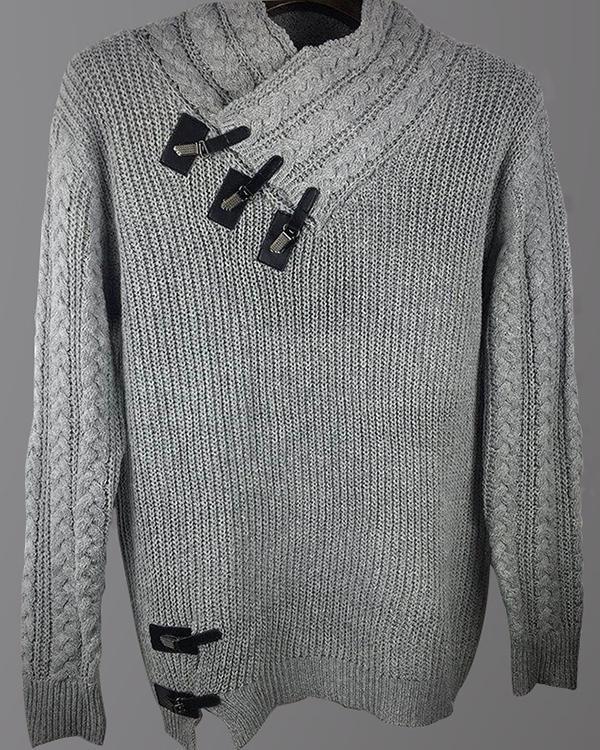 Men's Pullover Cable Knitting Sweater