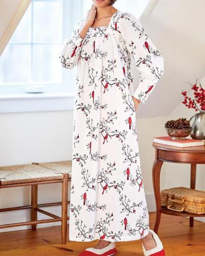 Women's Portuguese Flannel Square Neck Nightgown