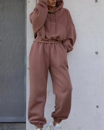 Women Tracksuits 2 Pieces Sets Street Style Sweatshirt Outfits