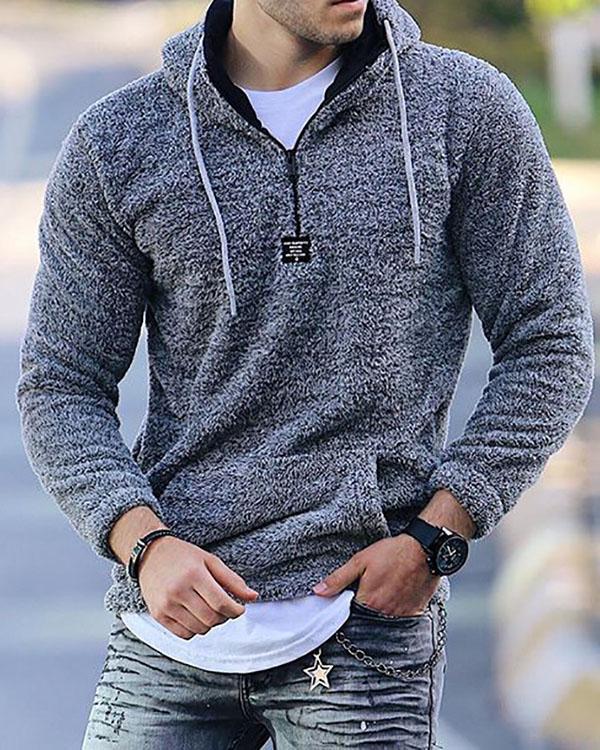 Mens Casual Loose Hooded Sweatshirts