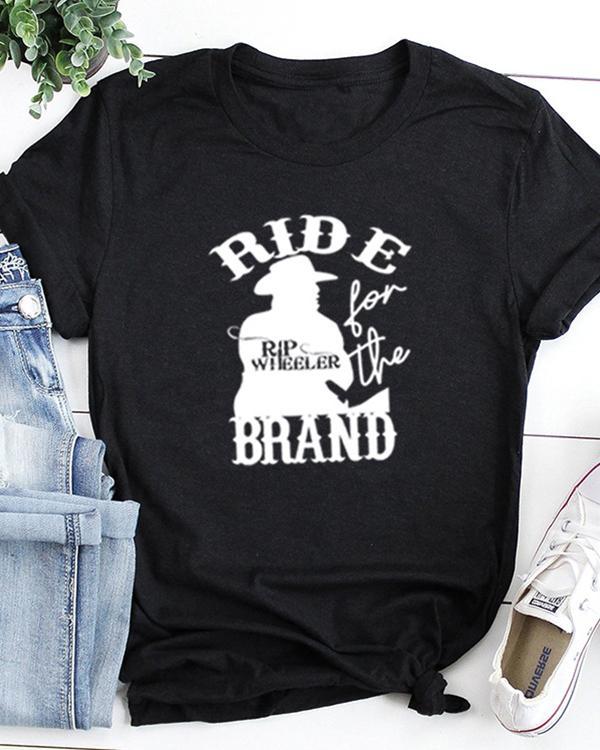 Ride Brand Printed Casual Short Sleeves T-Shirt