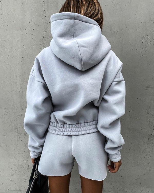 Hoodie And Shorts Set