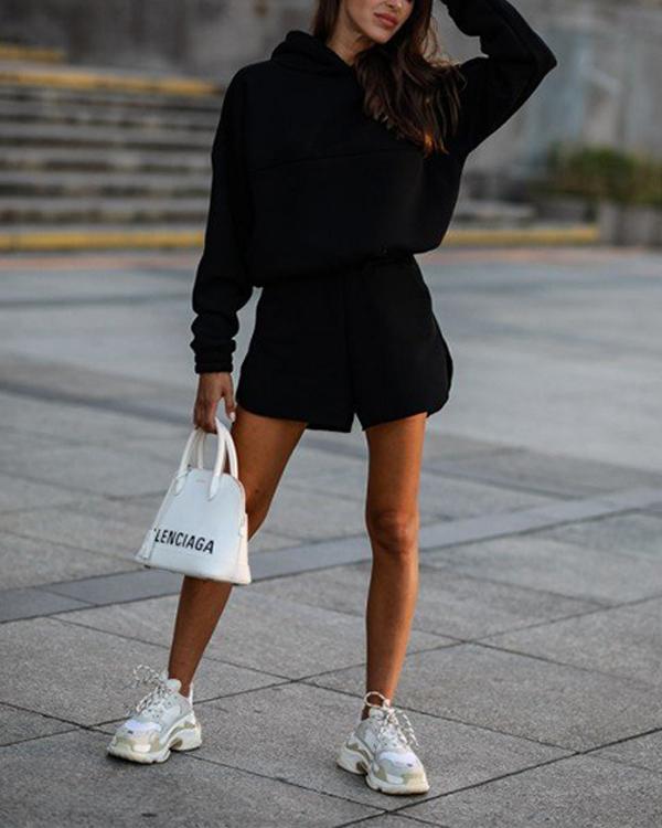 Hoodie And Shorts Set