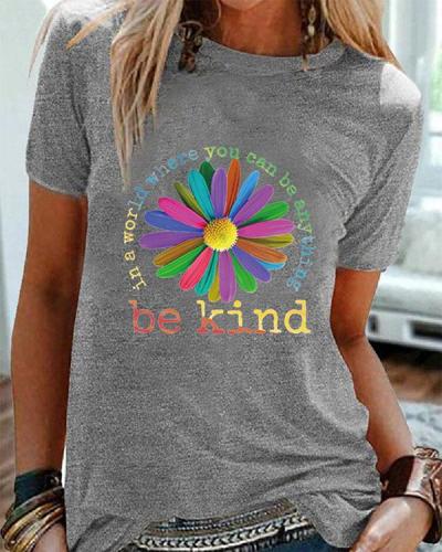 Be Kind Floral Printed Shirts & Tops