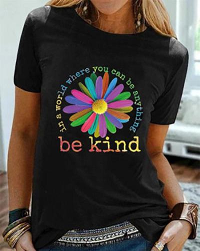 Be Kind Floral Printed Shirts & Tops