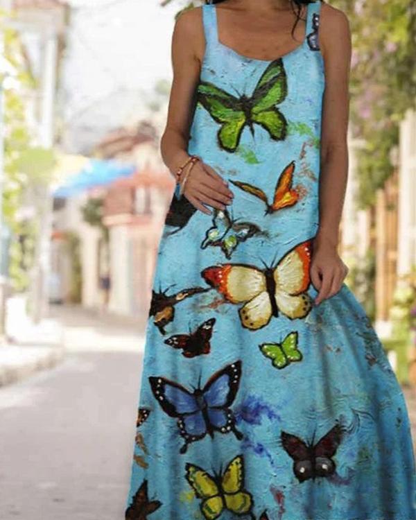 Women's Sexy Print Summer Maxi Dress