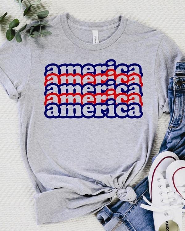 4th of July American T-shirt Tees