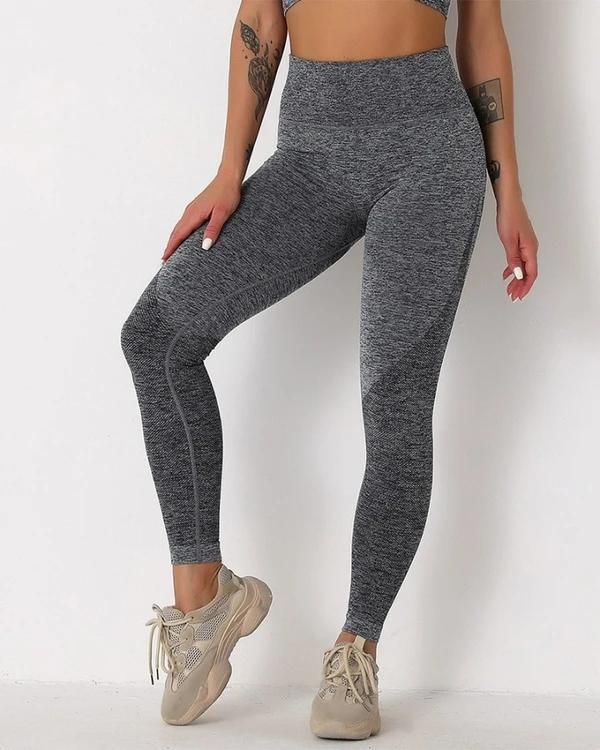 Solid High Elastic Breathable High Waist Active Leggings