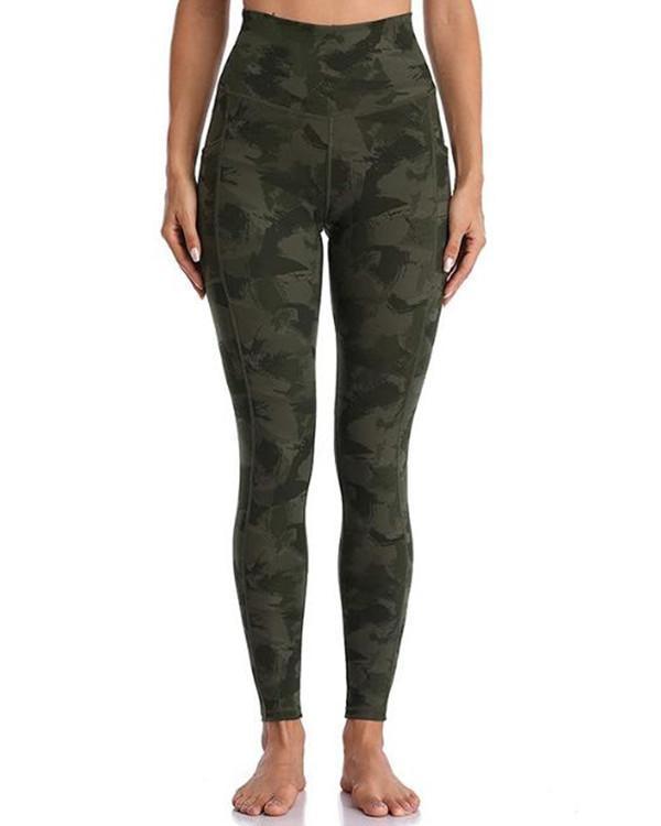 Camouflage Pocket Fitness Legging Yoga Pants