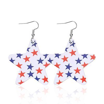 Casual Five-pointed Star No Stone Dangle Earrings