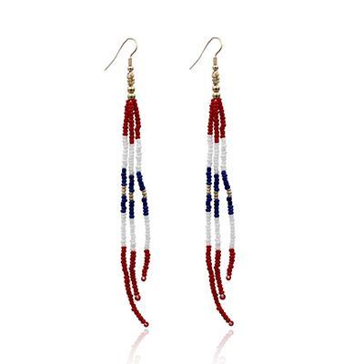 Casual Tassel Gemstone Dangle Earrings