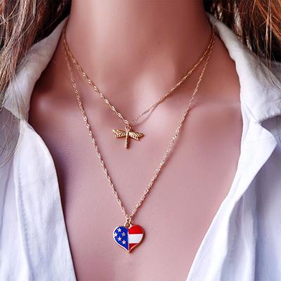 Casual Star Water Drop Gemstone Pendant Necklaces