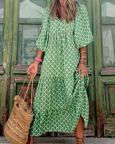 Bohemian Beauty Green Maxi Dress
