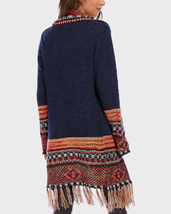 Tassel Long Bohemian Knitted Cardigan