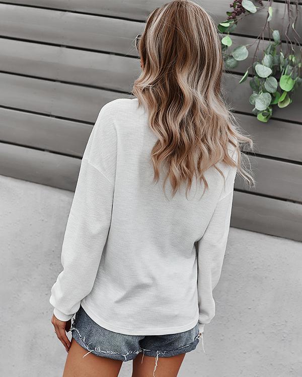 Fashionable And Elegant Long-sleeved Sweater Top