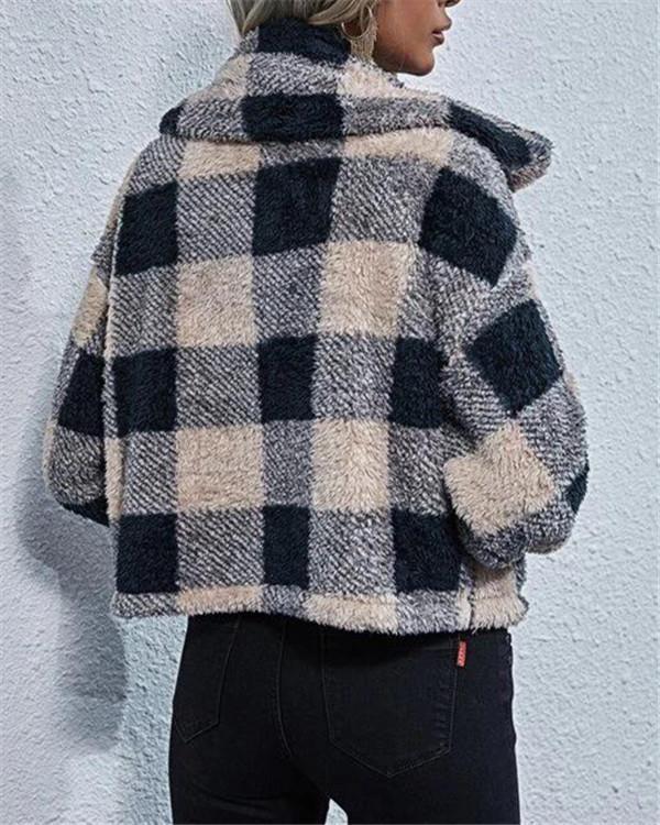 Stitching stitching medium fleece sweater