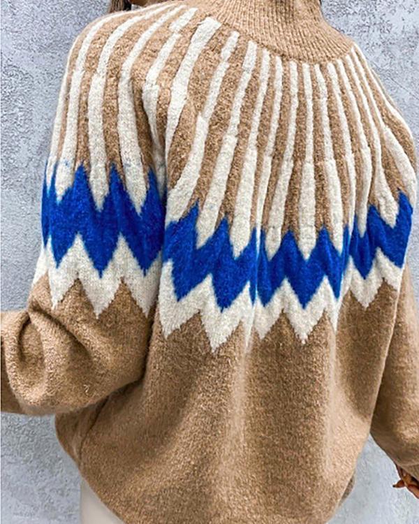 Highneck Long Sleeve Icelandic Sweater